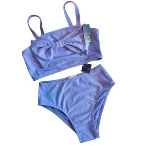 New Kids Swimsuit Habitual Light Purple Bikini Set Size 12